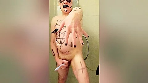 Satan slave eats his own scat during enema session