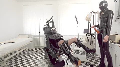 Anal Inspection Of The Rubberdoll Maid In The Clinic